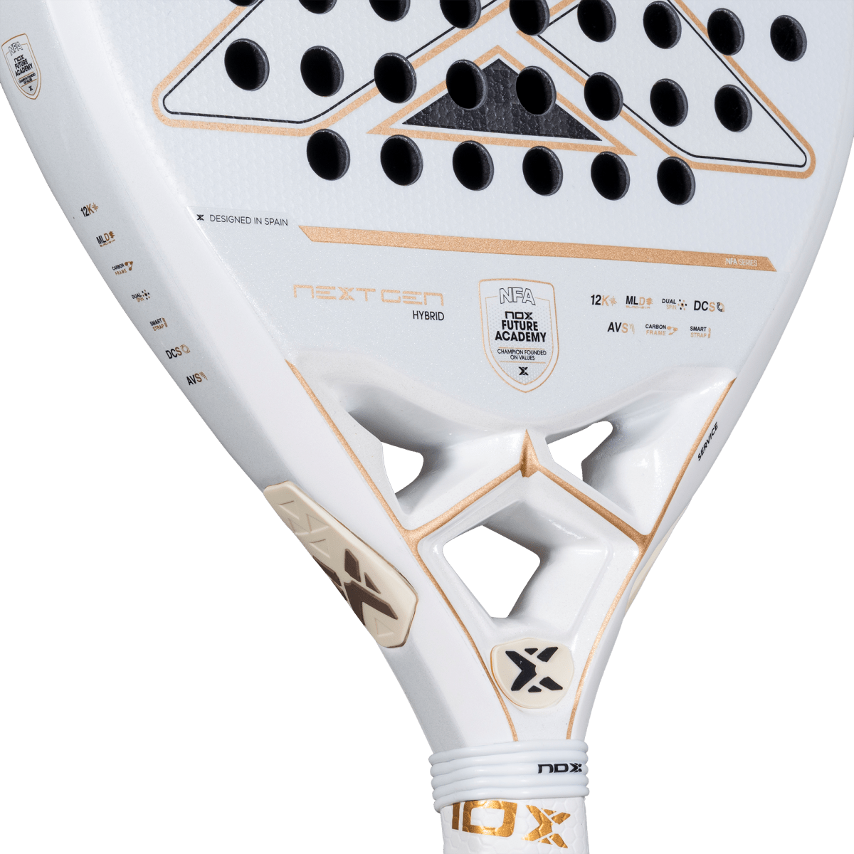 PALA DE PÁDEL NOX AT10 LUXURY GENIUS ATTACK 12K ALUM XTREM 2026 de AGUSTÍN TAPIA
