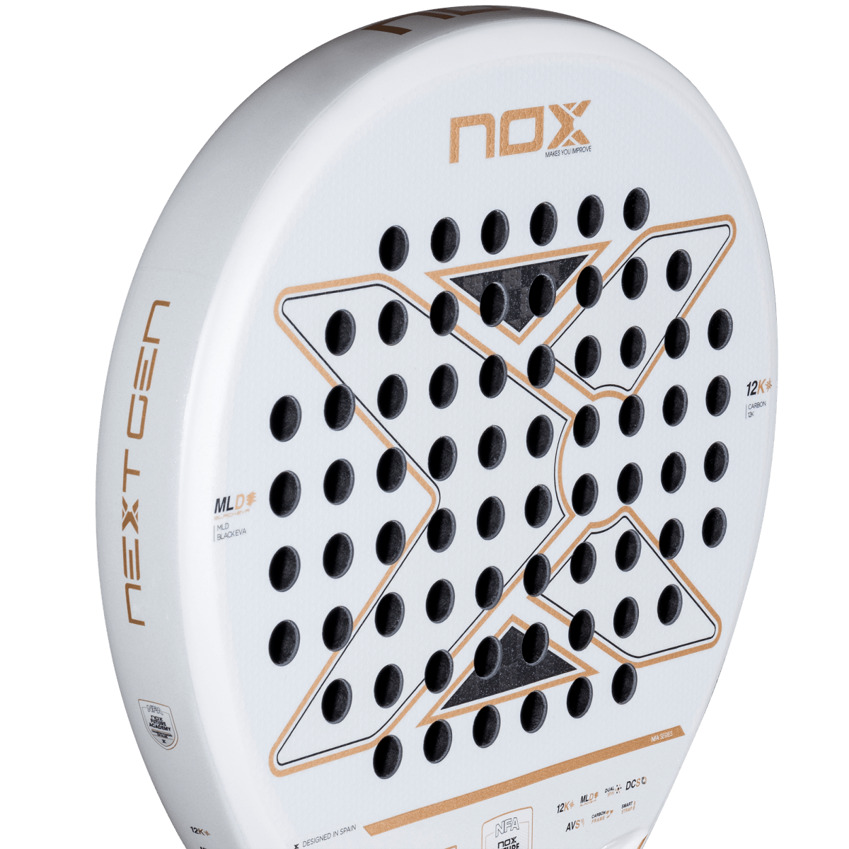 PALA DE PÁDEL NOX AT10 LUXURY GENIUS ATTACK 12K ALUM XTREM 2026 de AGUSTÍN TAPIA