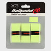 OVERGRIP BULLPADEL COMFORT AMARELO NÉON PACK 3 UNIDADES