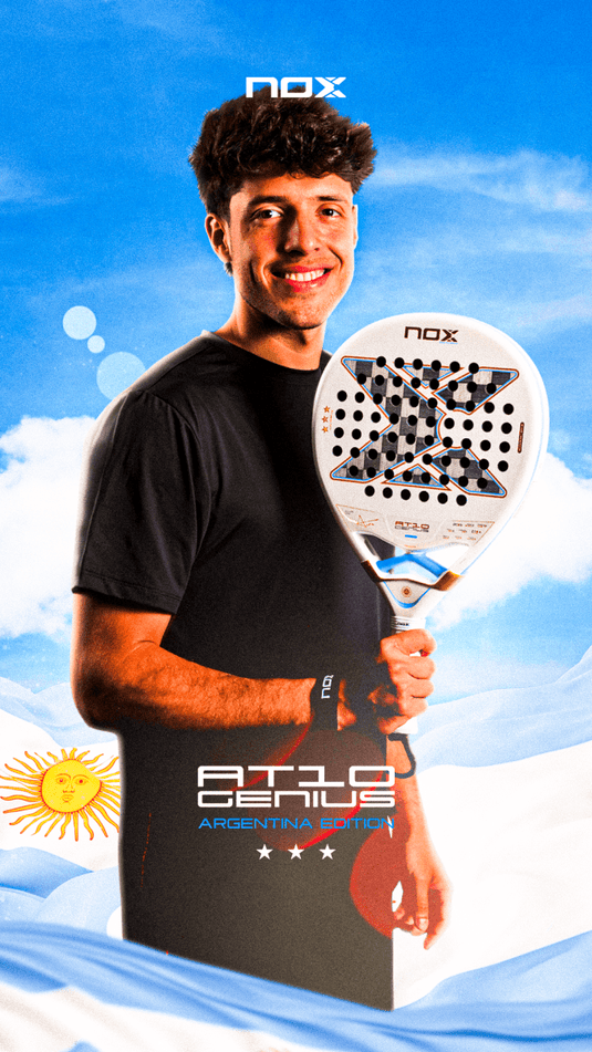 PALA DE PÁDEL NOX AT10 LUXURY GENIUS 18K ALU 2026 by AGUSTIN TAPIA