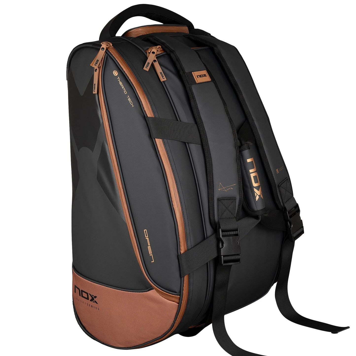 SACO DE PADEL NOX LUXURY OPEN SERIES PRETO/CASTANHO