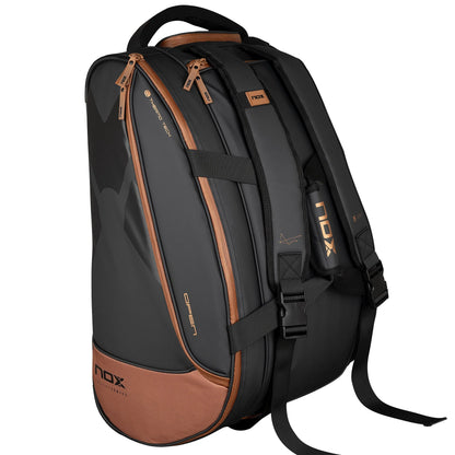 SACO DE PADEL NOX LUXURY OPEN SERIES PRETO/CASTANHO