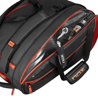 SACO DE PADEL NOX LUXURY OPEN SERIES PRETO/VERMELHO