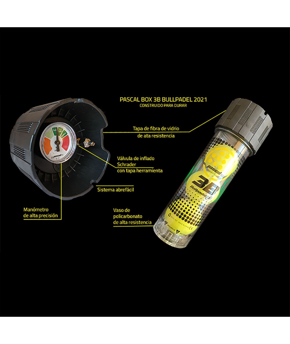 SISTEMA DE PRESSURIZAÇÃO BOLAS PADEL PASCAL BOX 3B