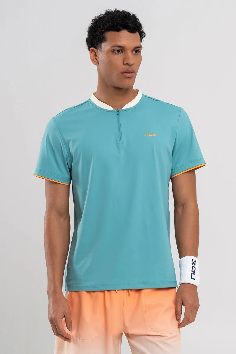 T-SHIRT POLO HOMEM NOX PRO TURQUESA