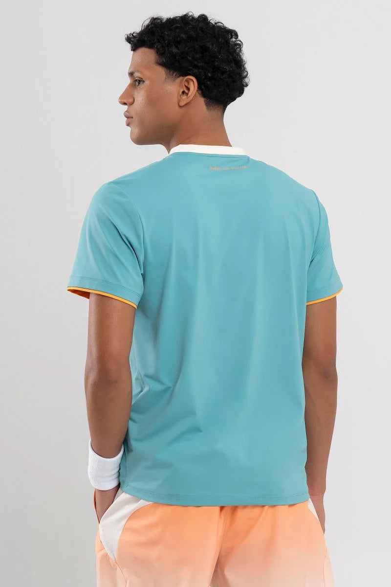 T-SHIRT POLO HOMEM NOX PRO TURQUESA