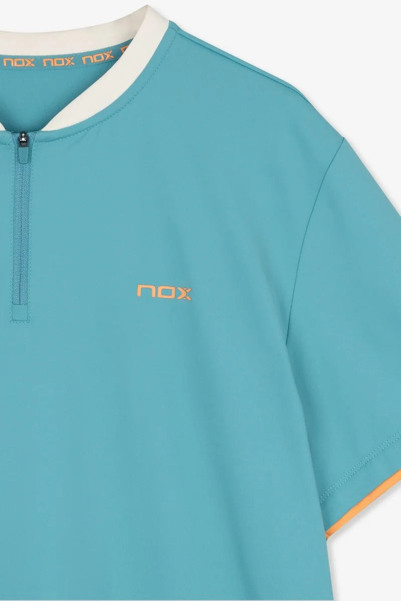 T-SHIRT POLO HOMEM NOX PRO TURQUESA