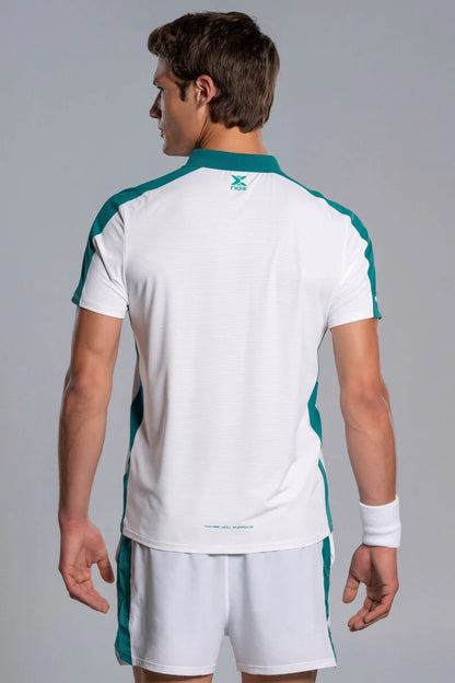 POLO HOMEM NOX PRO WHITE / IVY GREEN