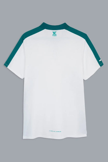POLO HOMEM NOX PRO WHITE / IVY GREEN