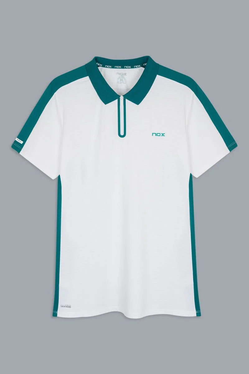 POLO HOMEM NOX PRO WHITE / IVY GREEN