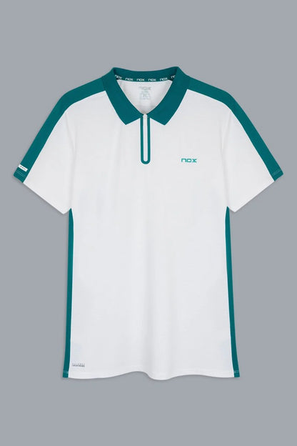 POLO HOMEM NOX PRO WHITE / IVY GREEN