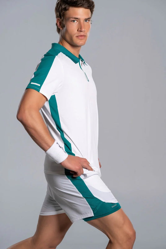 POLO HOMEM NOX PRO WHITE / IVY GREEN
