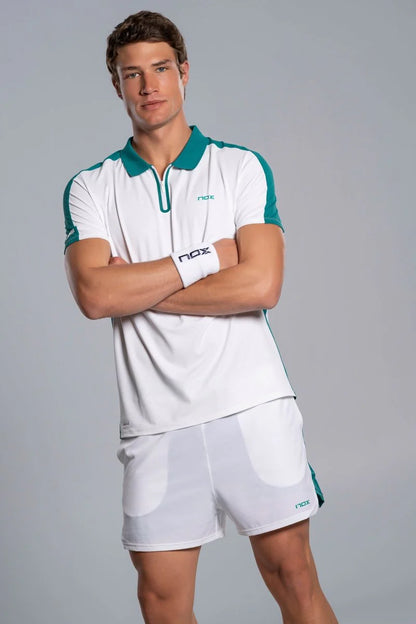 POLO HOMEM NOX PRO WHITE / IVY GREEN