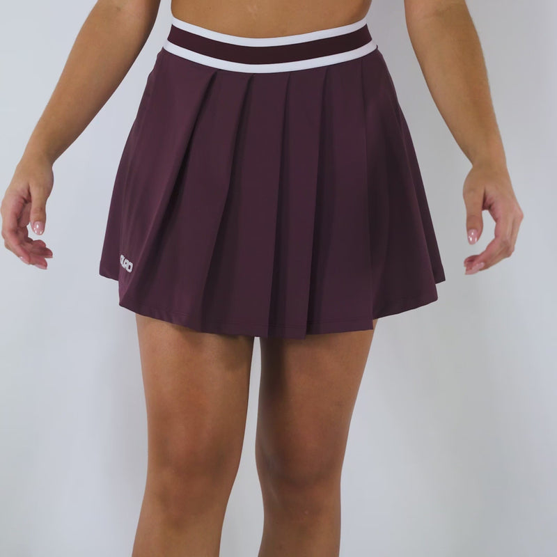 Abrir e reproduzir vídeo na galeria, SAIA MULHER QUAD CHARM BORDEAUX
