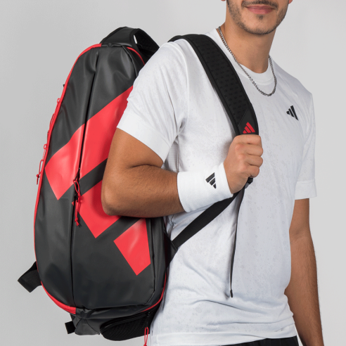 Cargue la imagen en el visor de la galería, PALETERO ADIDAS MULTIGAME NEGRO/ROJO 2026 DE ALE GALÁN
