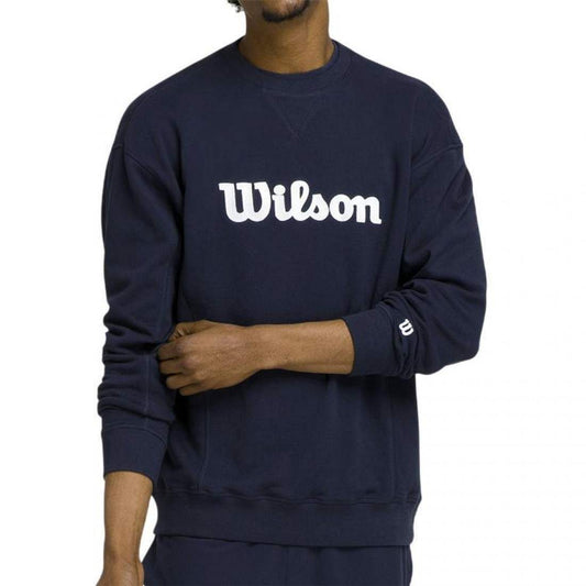 SWEATSHIRT HOMEM WILSON M TEAMS CREWNECK CLASSIC NAVY SCRIPT