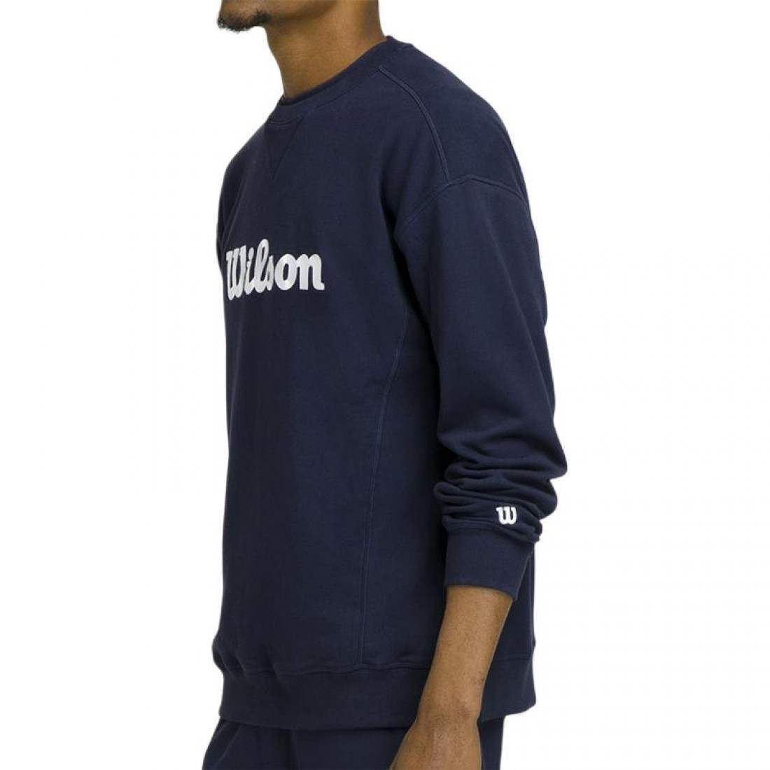 SWEATSHIRT HOMEM WILSON M TEAMS CREWNECK CLASSIC NAVY SCRIPT