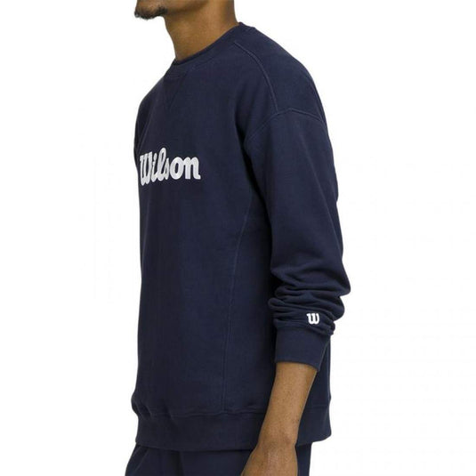 SWEATSHIRT HOMEM WILSON M TEAMS CREWNECK CLASSIC NAVY SCRIPT