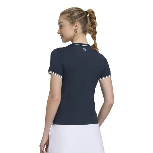 T-SHIRT MULHER WILSON TEAM SEAMLESS TEE CLASSIC NAVY