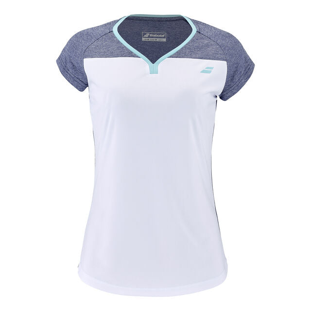 Carica immagine in Galleria Viewer, T-SHIRT MULHER BABOLAT PLAY CAP WHITE / BLUE
