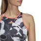 TOP DE ALÇAS MULHER ADIDAS CLUB GRAPH BRANCO/PRETO