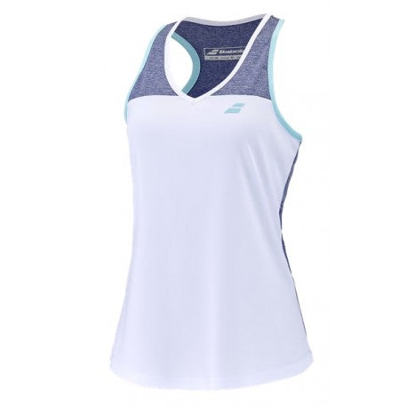 TOP DE ALÇAS MULHER BABOLAT PLAY WHITE / BLUE