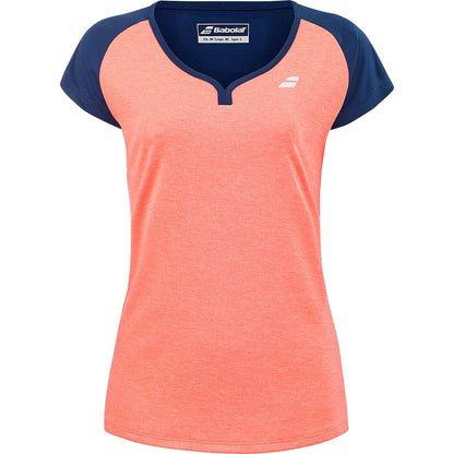 T-SHIRT MULHER BABOLAT PLAY FLUO STRIKE/ESTATE BLUE