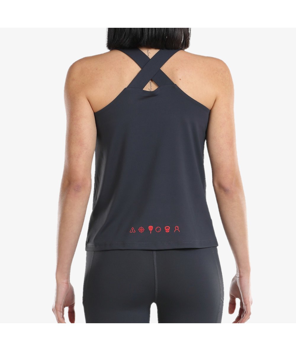 TOP DE ALÇAS MULHER BULLPADEL DILOS ASFALTO