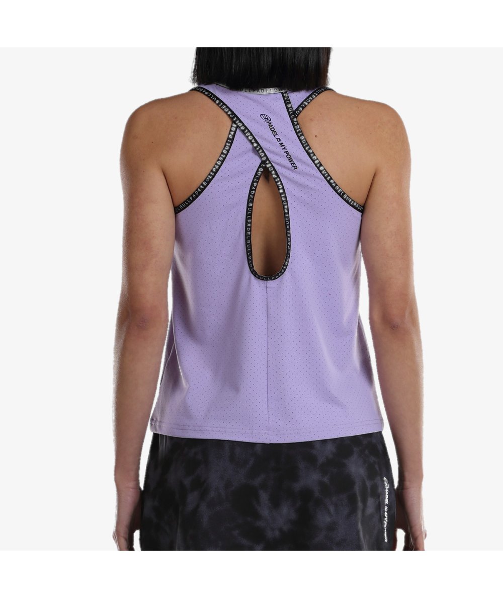 TOP DE ALÇAS MULHER BULLPADEL EMITA MALVA