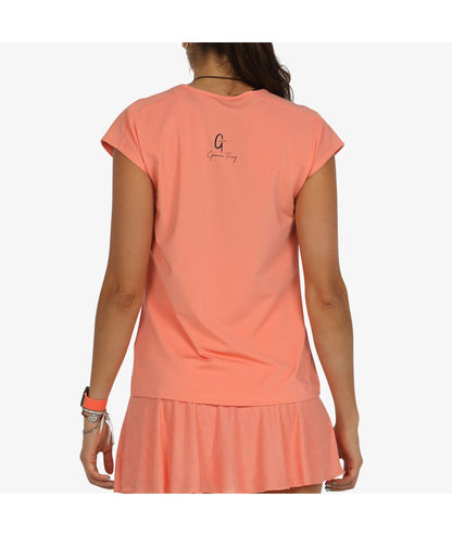 T-SHIRT MULHER BULLPADEL YODAR CORAL GEMMA TRIAY