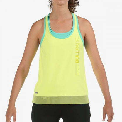 TOP DE ALÇAS MULHER BULLPADEL EUSEBE AMARELO